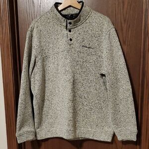 Eddie Bauer Mens Fleece Snap Pull Over Top Size XL